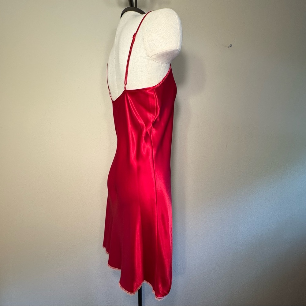 Gillian & O’Malley Red Silky Satin Lingerie Nightgown Size S - Picture 6 of 16